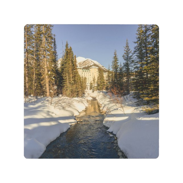 Impresión En Metal El toque invernal en el lago Louise (Anverso)
