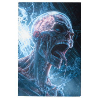 Impresión En Metal Electric Skull: Brainstorm Horror
