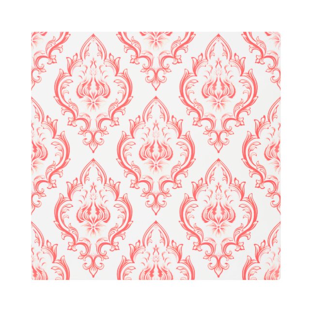 Impresión En Metal Elegancia floral roja eterna (Anverso)