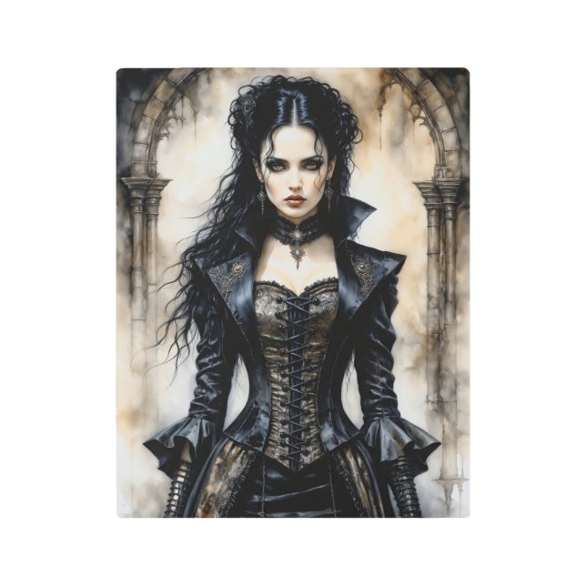 Impresión En Metal Elegancia gótica (Anverso)