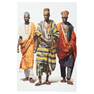 Impresión En Metal "Elegancia monumental: Trío de hombres africanos e