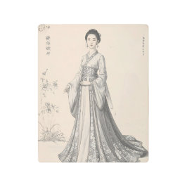 Impresión En Metal Elegant Asian Woman Metal Print