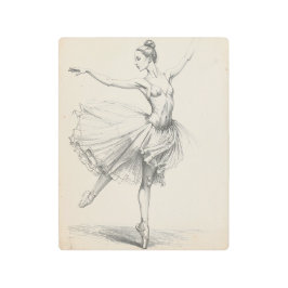 Impresión En Metal Elegant Ballerina Metal Print