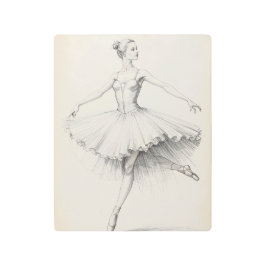 Impresión En Metal Elegant Ballerina Metal Print