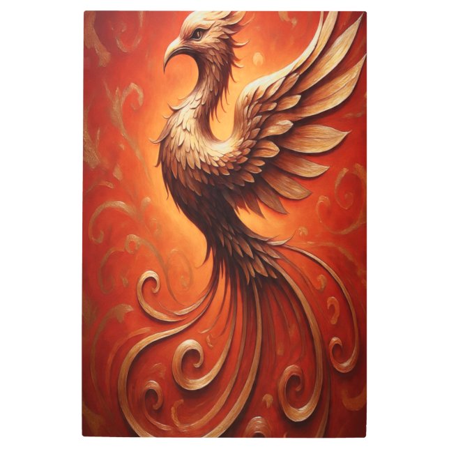 Impresión En Metal Elegant Phoenix Word Art  (Anverso)
