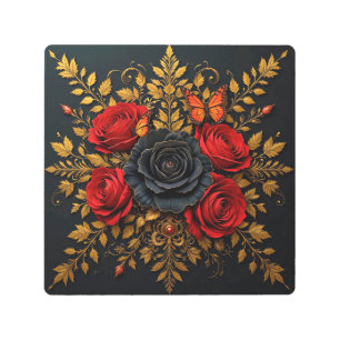 Impresión En Metal Elegante diseño floral