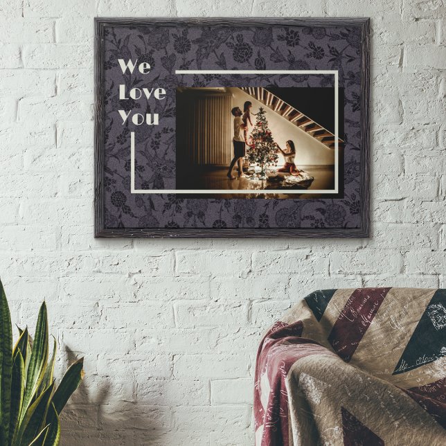 Impresión En Metal Elegante Personalizado Floral Familia Foto Texto G (Subido por el creador)