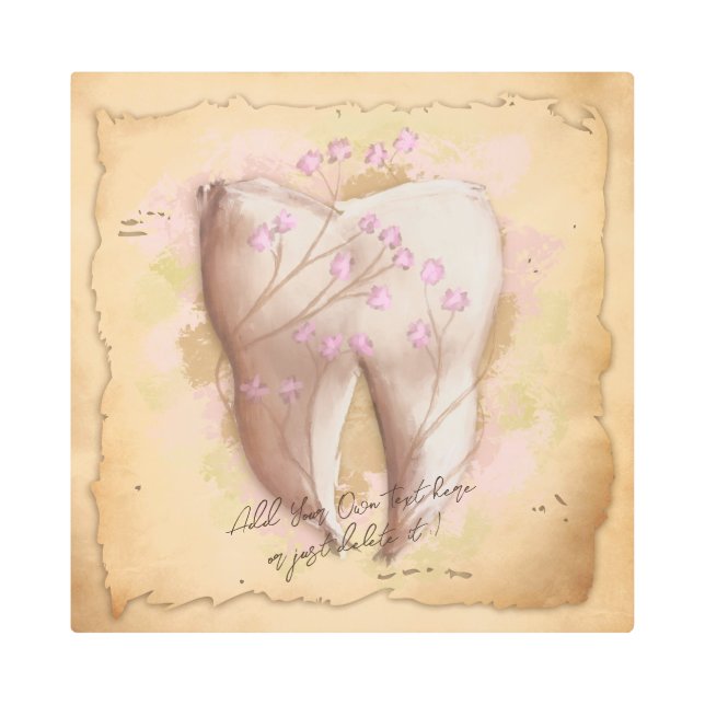 Impresión En Metal Elegante regalo de asistente dental de dentista de (Anverso)