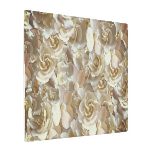 Impresión En Metal Elegante Rosa floral Petal