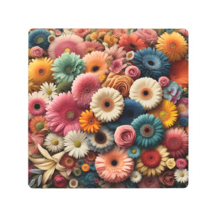 Impresión En Metal Elevar tu espacio de color Gerbera Daisy Floral