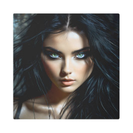 Impresión En Metal Ella es como un gato en la oscuridad 9