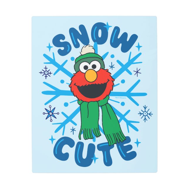 Impresión En Metal Elmo Snow Cute (Anverso)