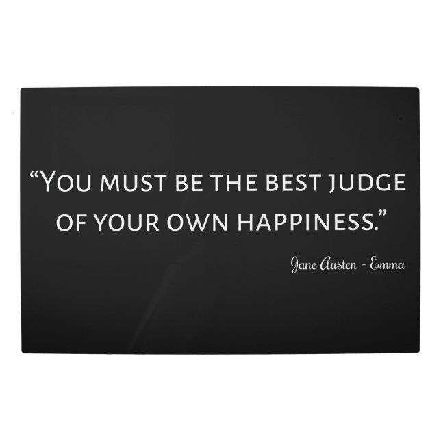 Impresión En Metal Emma De Jane Austen Cita I (Anverso)