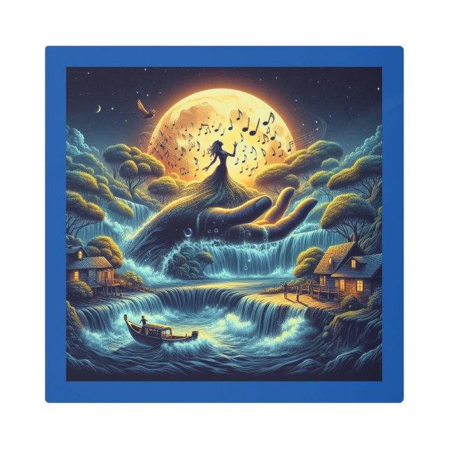 Impresión En Metal Encantadora Serenade de la Luna (Anverso)