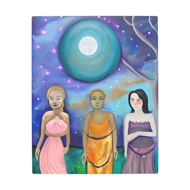 Impresión En Metal Energía de la Luna | Artesanía celeste (Anverso)