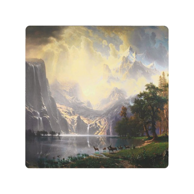 Impresión En Metal Entre Sierra Nevada por Albert Bierstadt (Anverso)