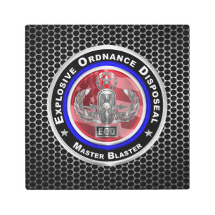 Impresión En Metal "EOD" del maestro explosivo