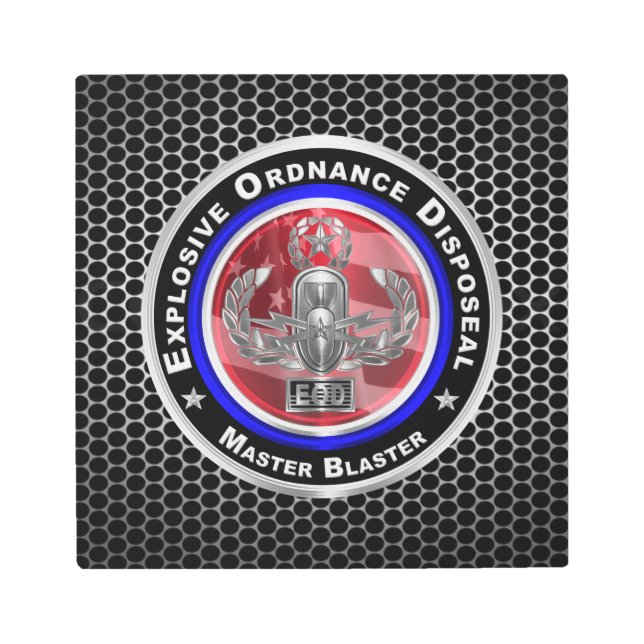 Impresión En Metal "EOD" del maestro explosivo (Anverso)