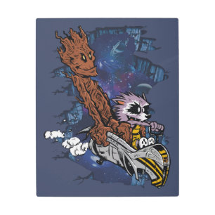 Impresión En Metal Epic Cosmic Adventure – Galactic Warrior and Rebel