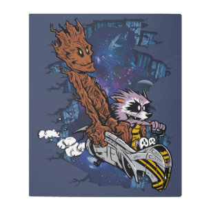 Impresión En Metal Epic Cosmic Adventure – Galactic Warrior and Rebel