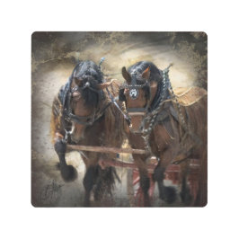 Impresión En Metal Equipo del caballo de proyecto