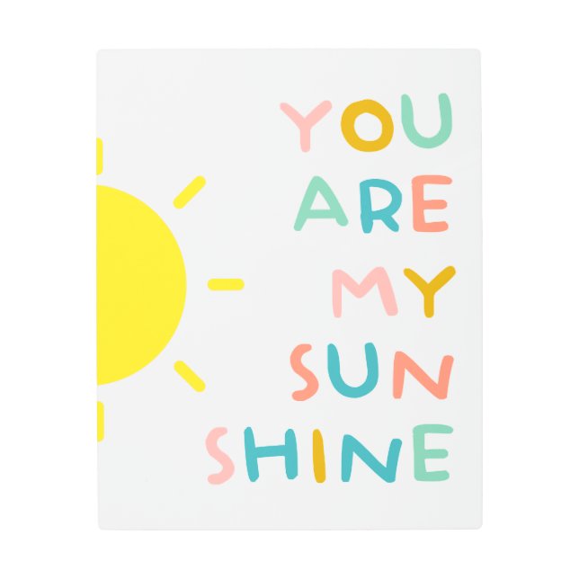 Impresión En Metal Eres Mi Pastel De Sol (Anverso)