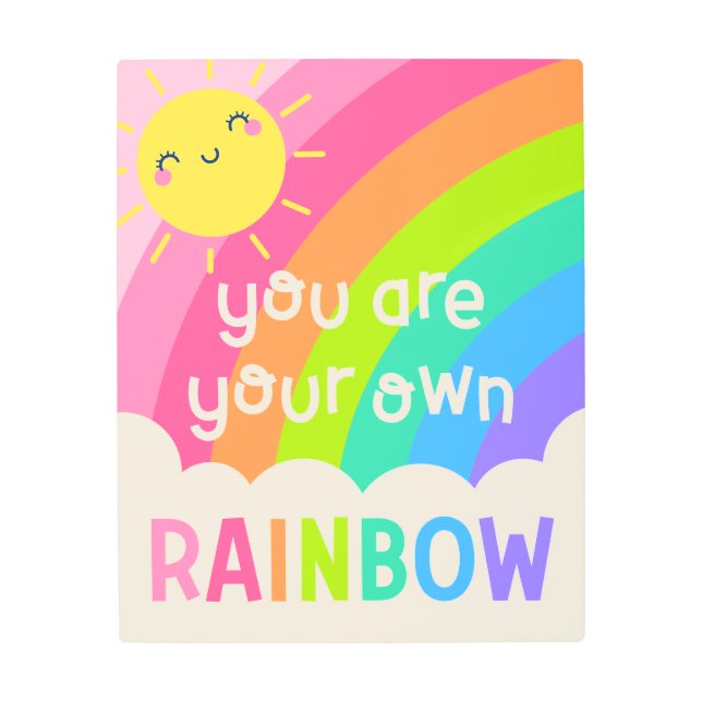Impresión En Metal Eres Tu Propio Arcoiris (Anverso)