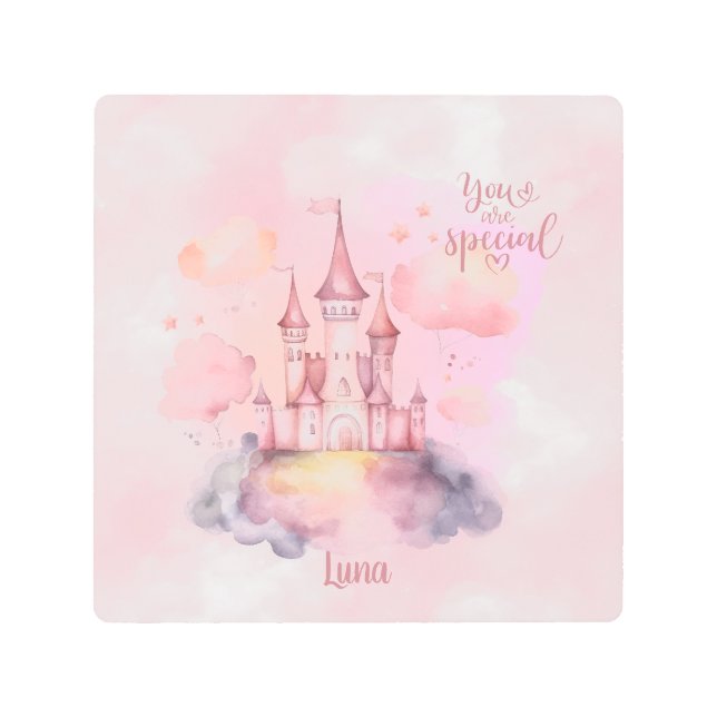 Impresión En Metal Eres un personalizable especial de la nube rosa de (Anverso)