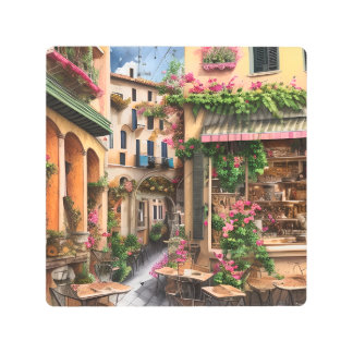 Impresión En Metal Escena callejera italiana Ephemera serie de diseño