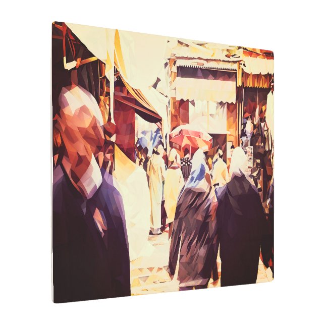 Impresión En Metal Escena de calle abstracta (Angulado)