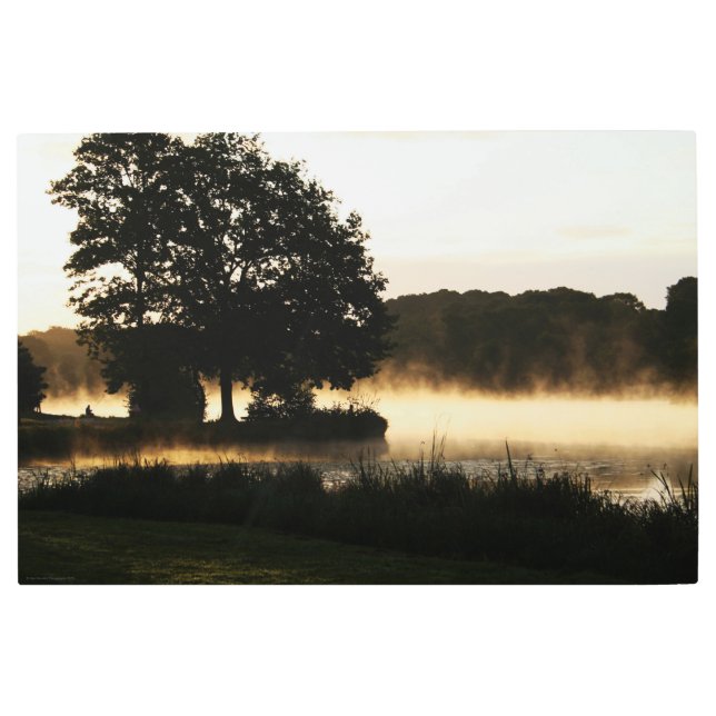 Impresión En Metal Escena del lago matutino 36x24 (90x60cm) wamecna