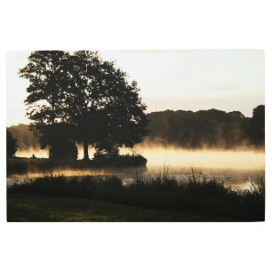 Impresión En Metal Escena del lago matutino 36x24 (90x60cm) wamecnm