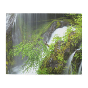 Impresión En Metal Escenario de cascada verde