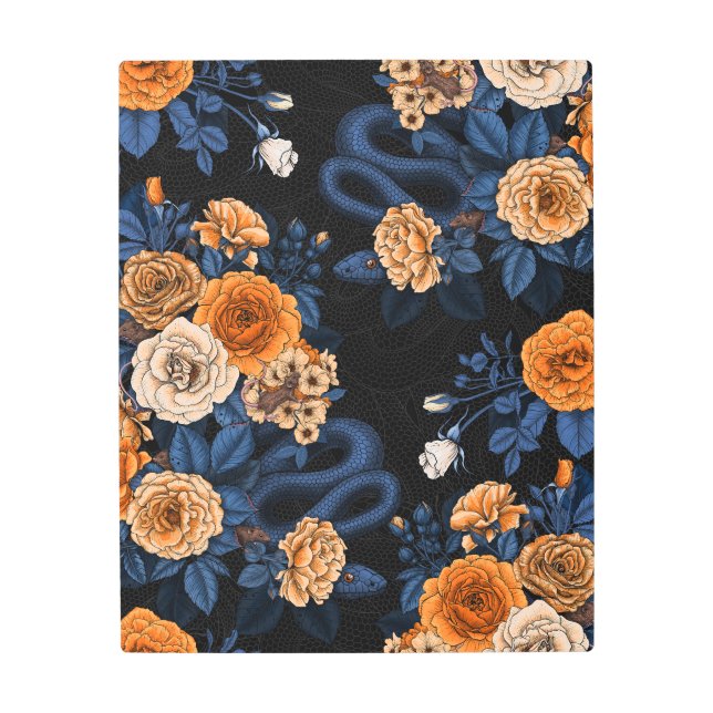 Impresión En Metal Escondido en los rosas, naranja y azul (Anverso)