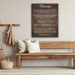 Impresión En Metal Escritura 1 Corintios 13 Biblia del Rey Rústico Ja