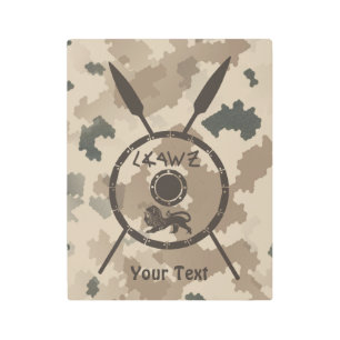 Impresión En Metal Escudo Macabee Y Láminas - Desierto