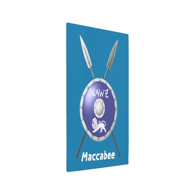 Impresión En Metal Escudo Macabee Y Spears (Angulado)