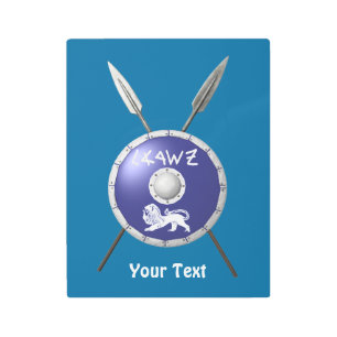 Impresión En Metal Escudo Macabee Y Spears