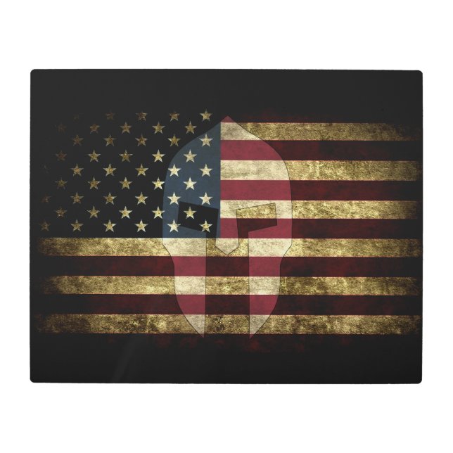 Impresión En Metal Espartano americano (Anverso)