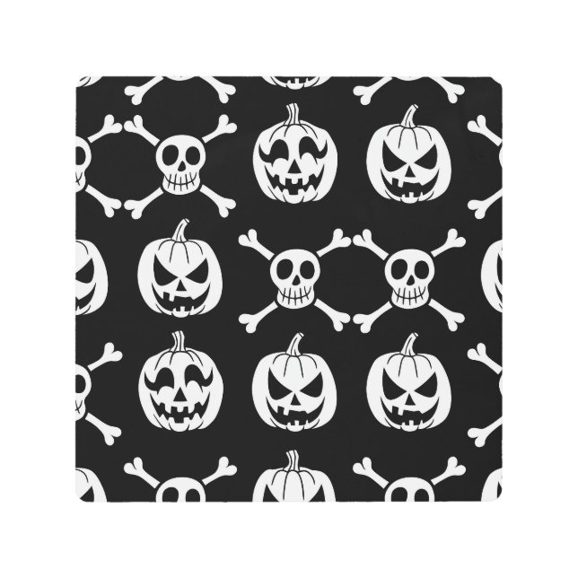 Impresión En Metal Espeluznante patrón de Halloween (Anverso)