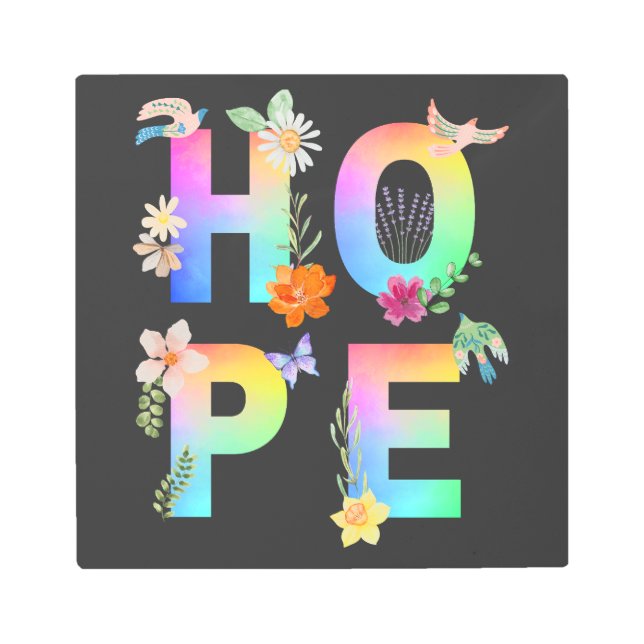 Impresión En Metal Esperanza Inspiradora artística positiva motivacio (Anverso)