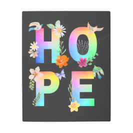 Impresión En Metal Esperanza Inspiradora artística positiva motivacio