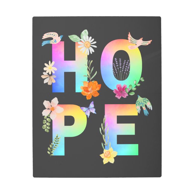 Impresión En Metal Esperanza Inspiradora artística positiva motivacio (Anverso)