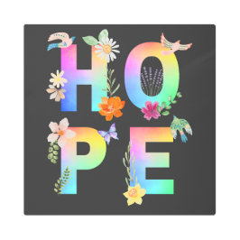 Impresión En Metal Esperanza Inspiradora artística positiva motivacio