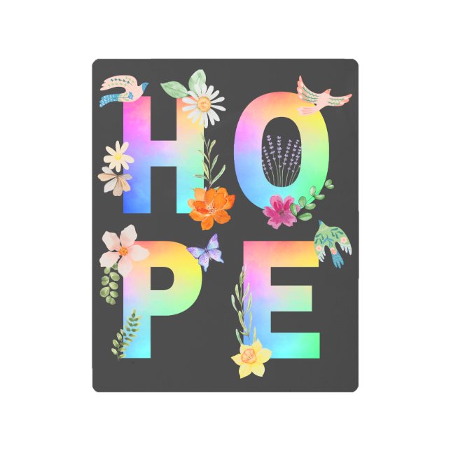 Impresión En Metal Esperanza Inspiradora artística positiva motivacio (Anverso)