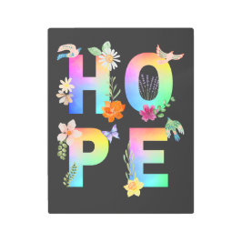 Impresión En Metal Esperanza Inspiradora artística positiva motivacio