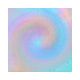 Impresión En Metal Espiral iridiscente