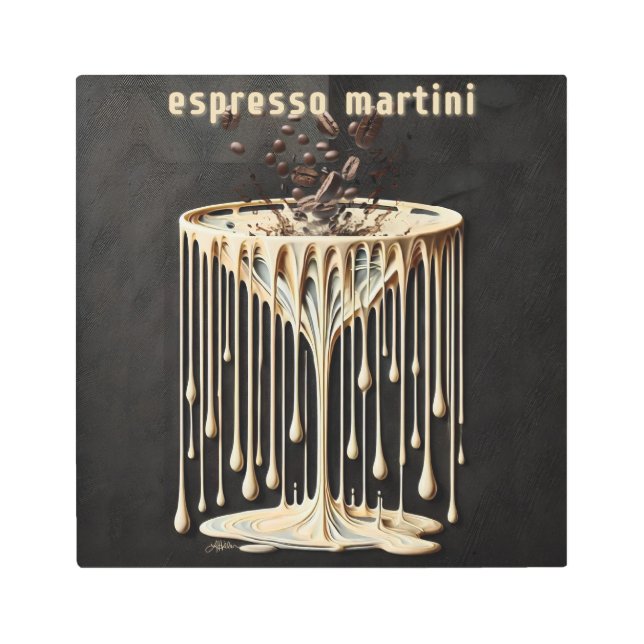 Impresión En Metal Espresso Martini Cocktail Hora (Anverso)