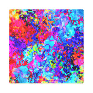 Impresión En Metal Esquemas de color cautivadores de patrones abstrac