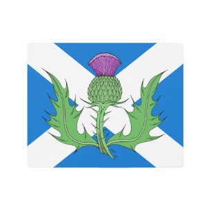 Impresión En Metal Esquisto y Saltire escoceses